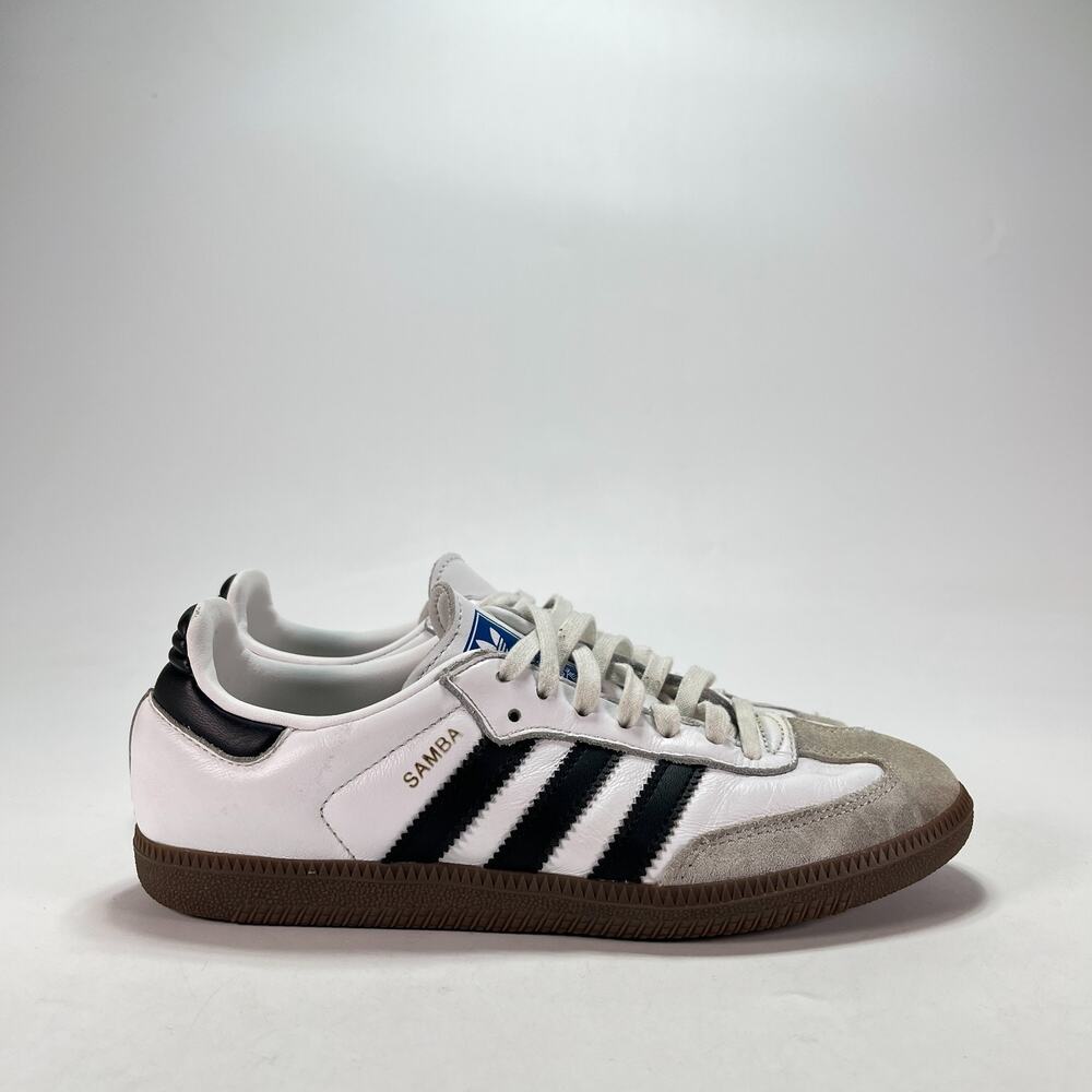adidas Samba OG Cloud White Core Black Gum Low Top Sneakers IE3675 Youth Size 5